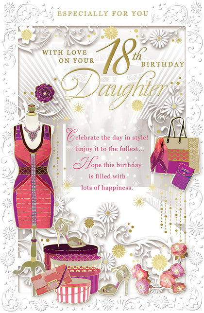 18th Birthday Daughter Opacity Card