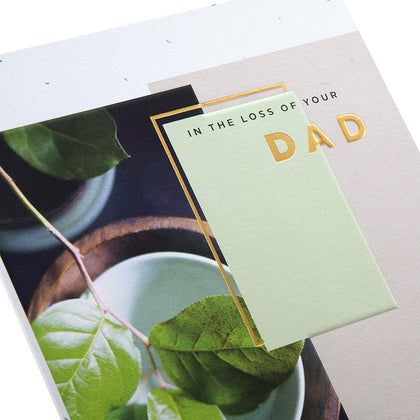 In The Loss of Your Dad Floral Design Sympathy Card