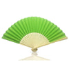 Green Paper Hand Held Bamboo and Wooden Fan