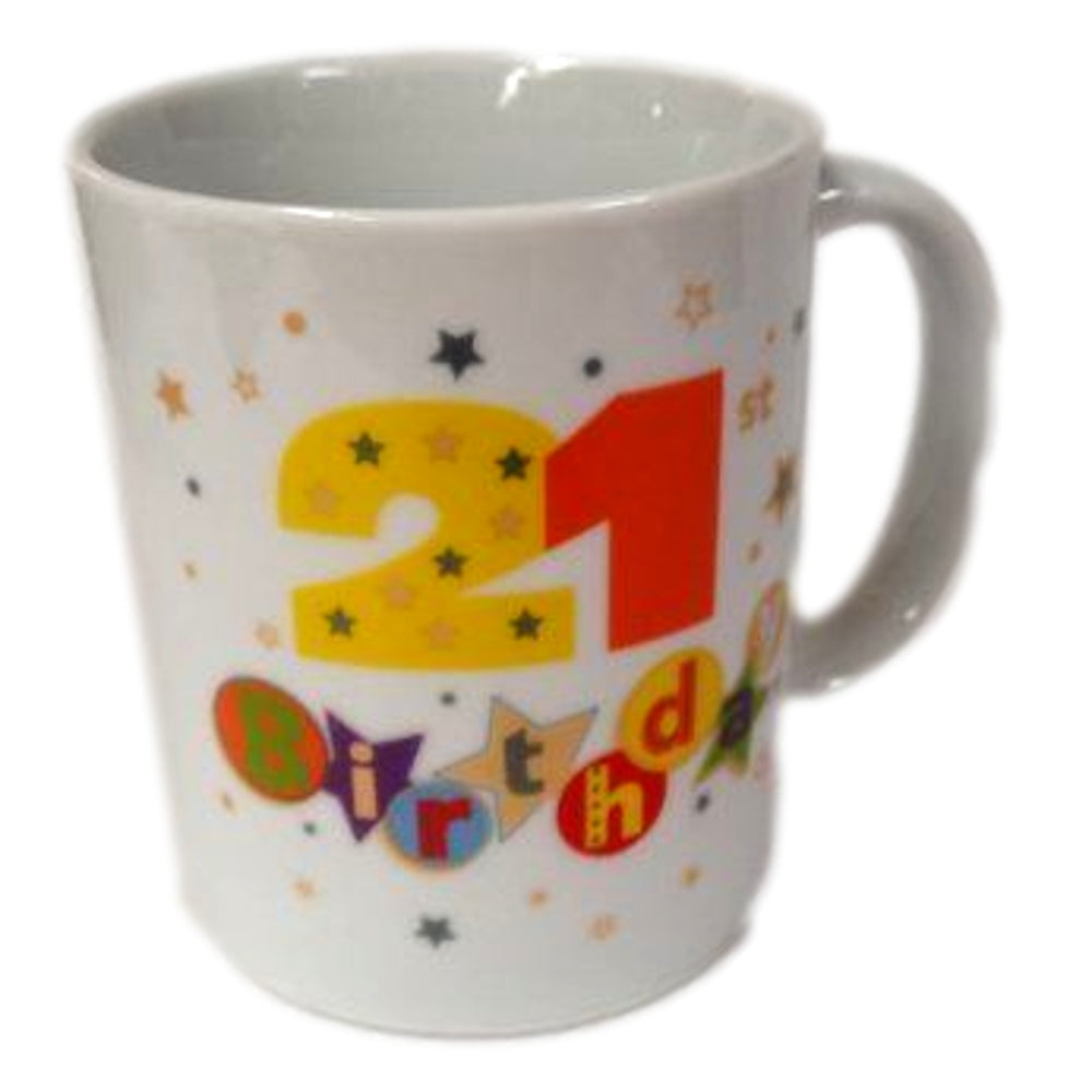 Happy 21st Birthday China Mug - Talking Pictures Fanfare Collection