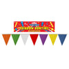 Rainbow Colour Bunting 7 Metere with 25 Nylon Pennants