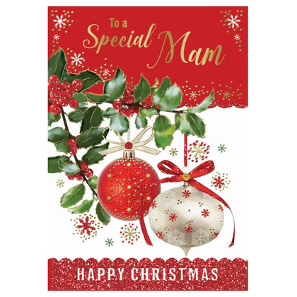 To a Special Mam Decorative Design Christmas Card