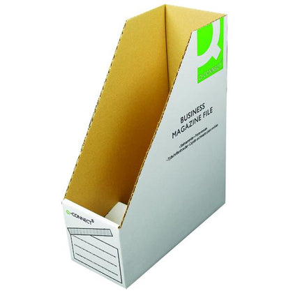 Business Magazine File W100xD230xH300mm White (Pack of 10)