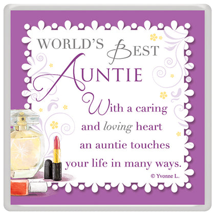 World's Best Auntie Celebrity Style Magnet