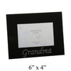 Impressions Photo Frame Black/Crystal "Grandma" 4"x6"