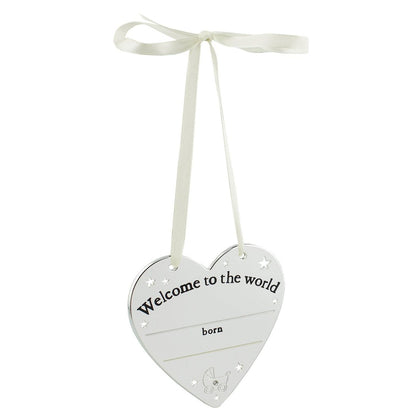 Bambino New Baby Silverplated Heart Plaque 