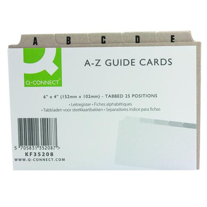 Pack of 25 152x102mm A-Z Buff Guide Cards