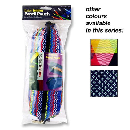 Student Solutions Desk Basket Pencil Pouch 3 Assorted