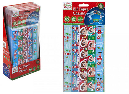 Pack of 100 Adhesive Christmas Elf Paper Chains