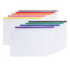 Pack of 12 A6 Clear Zippy Bags with Purple Zip