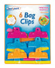 Pack of 6 Multi Coloured Re-Usable Bag Clips