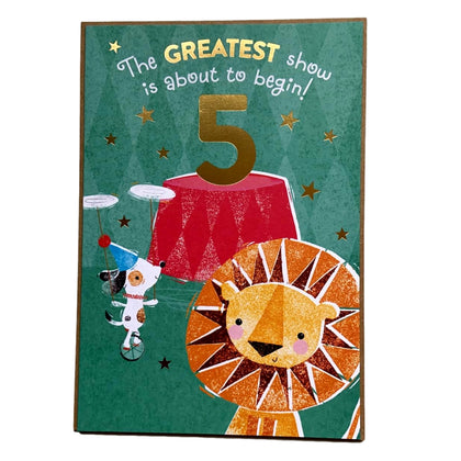 You're 5th Greatest Show About To Begin Birthday Card