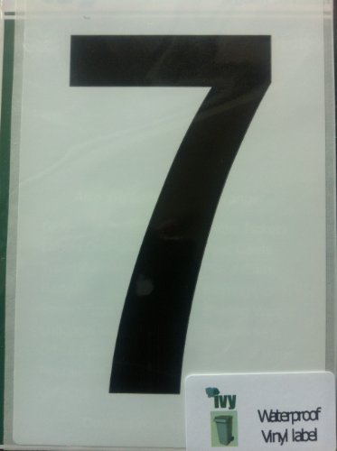 Waterproof Wheelie Bin Number 7 Sticker