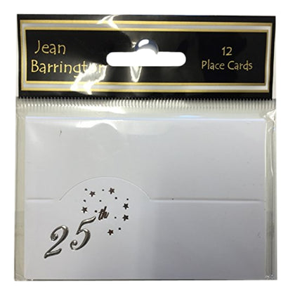 Pack of 12 Place Cards - 25th