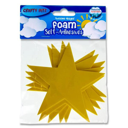 Pack of 6 Stars Foam Self Adhesives Stickers by Crafty Bitz