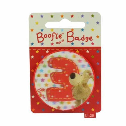 Boofle Age 3 3D Badge