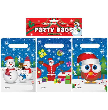 Pack of 12 Assorted Christmas Time Party Bags