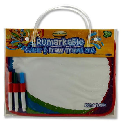 Remarkable Travel Doodle Mat with Markers by World of Colour