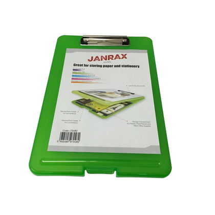 A4 Green Clipboard Box File - Storage Filing Case
