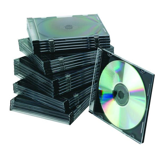 Q-Connect Black Slim Jewel Case (Pack of 25) KF02210