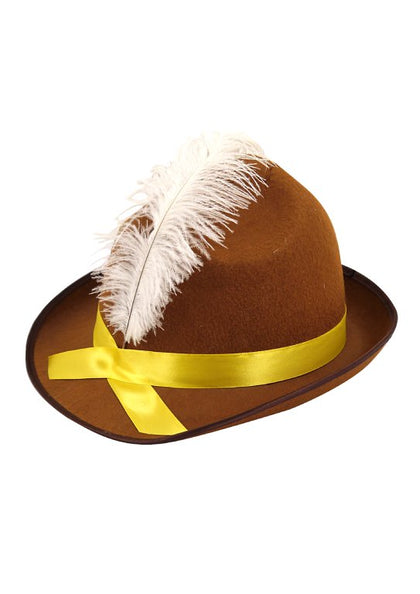 Beer Festival Hat with Feather For Adult