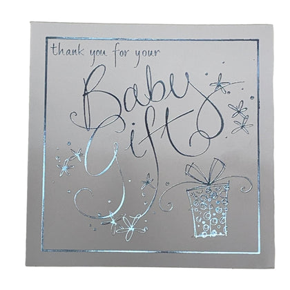 Pack of 6 New Baby Boy Birth Announcement Cards, Thank you For the Baby Gift Cards