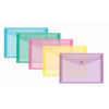 Pack of 5 A5 Pastel Colour Stud Wallets Assorted Colours