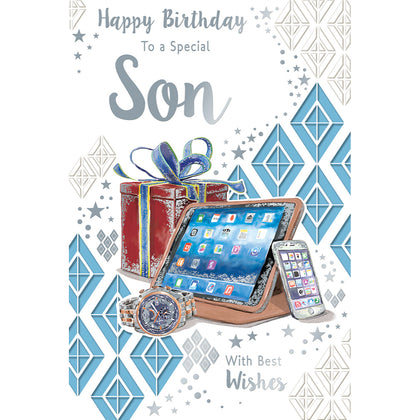 To a Special Son With Best Wishes Celebrity Style Birthday Card