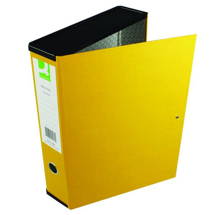 Pack of 5 75mm Foolscap Yellow Box Files