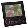 Grandma 5" x 3.5" Black Glass Photo Frame By Juliana