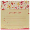 Pack of 10 Pink Daisy Party Invitation Cards