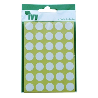 Pack of 245 White Circular Dots 13mm Stickers
