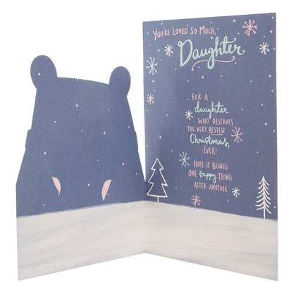 Daughter Christmas Card 'Removable Secret Message'