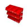 Stackable Red Storage Pick Bin with Riser Stands 170x118x75mm