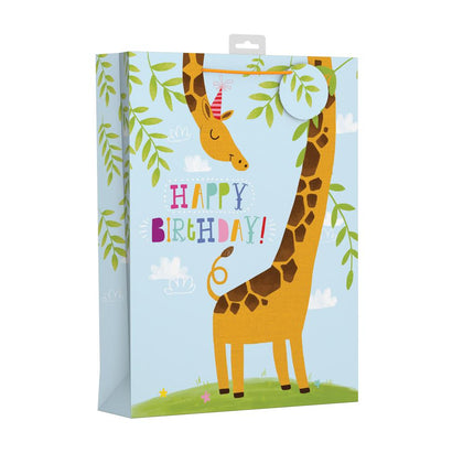 Giraffe Design Extra Large Birthday Gift Bag