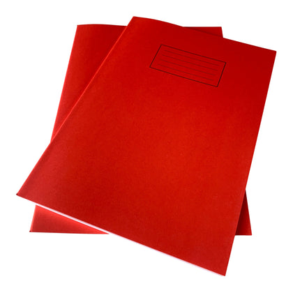Pack of 50 Janrax A4 Red 80 Pages Feint and Ruled Exercise Books