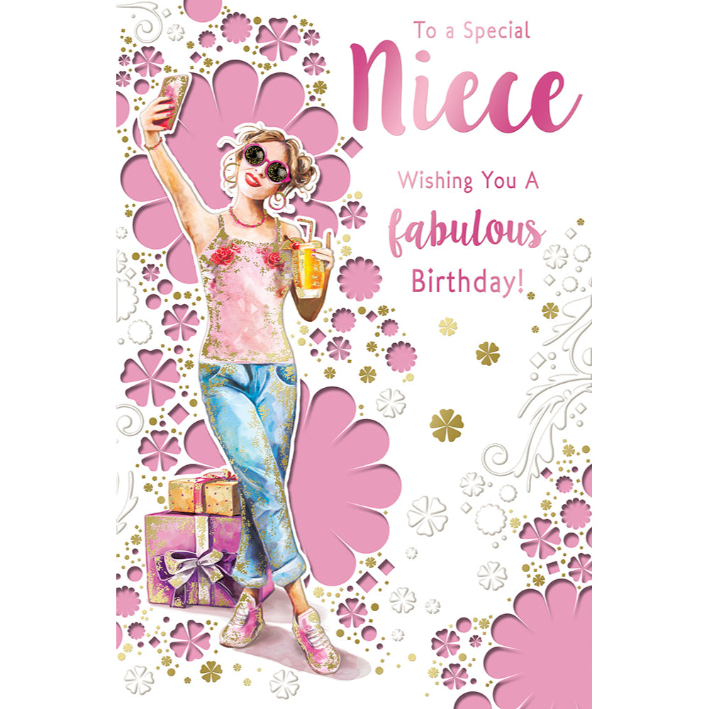 To a Special Niece Wishing You A Fabulous Birthday Celebrity Style Greeting Card
