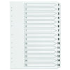 1-15 Index Multi-Punched Reinforced Board Clear Tab A4 White
