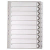 A4 White 1-10 Mylar Index (Mylar reinforced tabs and holes for durability)
