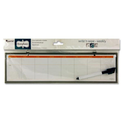 Write And Wipe Weekly Dry Erase Board With Marker by Quartet Homeplanner