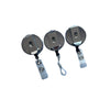 Pack of 10 Black and Silver Key Reels with Badge Holder