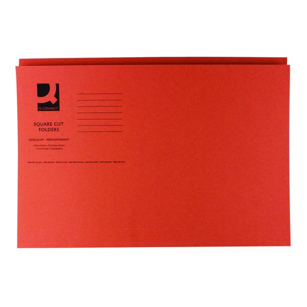 Pack of 100 Mediumweight 250gsm Foolscap Orange Square Cut Folders