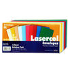 Pack of 50 120gsm Rainbow DL Envelopes by Lasercol