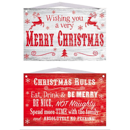 Christmas Wooden Hanging Sign Plaque