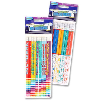 Pack of 10 Reward Pencils by Clever Kidz