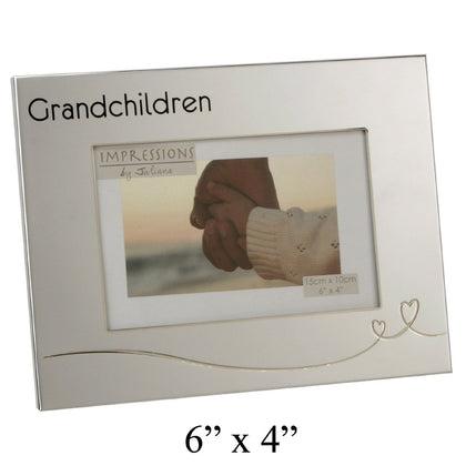 Juliana 2 Tone Silver Frame with Heart Design - Grandchildren