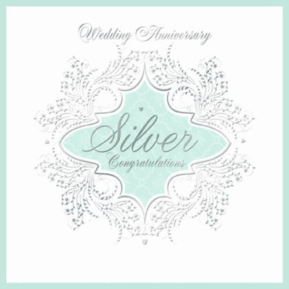 25th Silver Wedding Anniversary Invitations Pack of 6  Cards & Envelopes