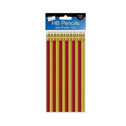 12 HB Pencils with erasers