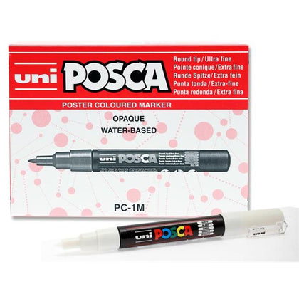 White Uni Posca Pc-1M 0.7mm Bullet Tip Permanent Marker