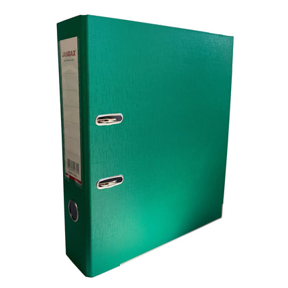 Pack of 10 A4 Green Paperbacked Lever Arch Files by Janrax
